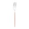 Silver with Pink Handle Moderno Disposable Plastic Dinner Forks (240 Forks)